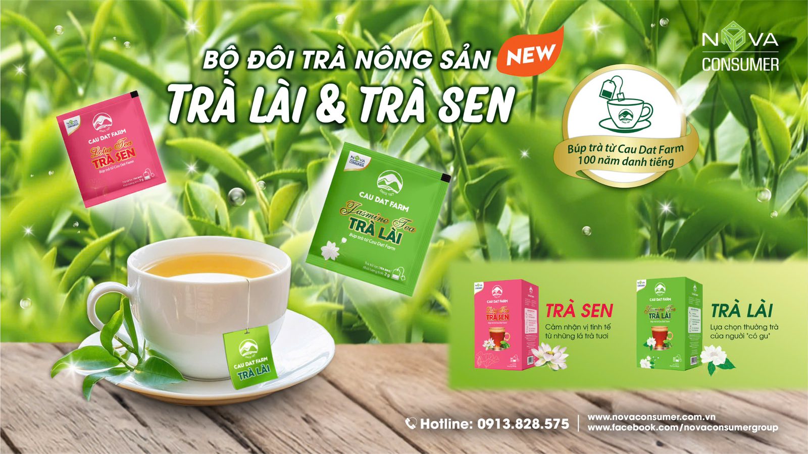 Ngất ngây với bộ đôi trà nông sản mới của Nova Consumer